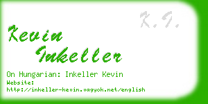 kevin inkeller business card